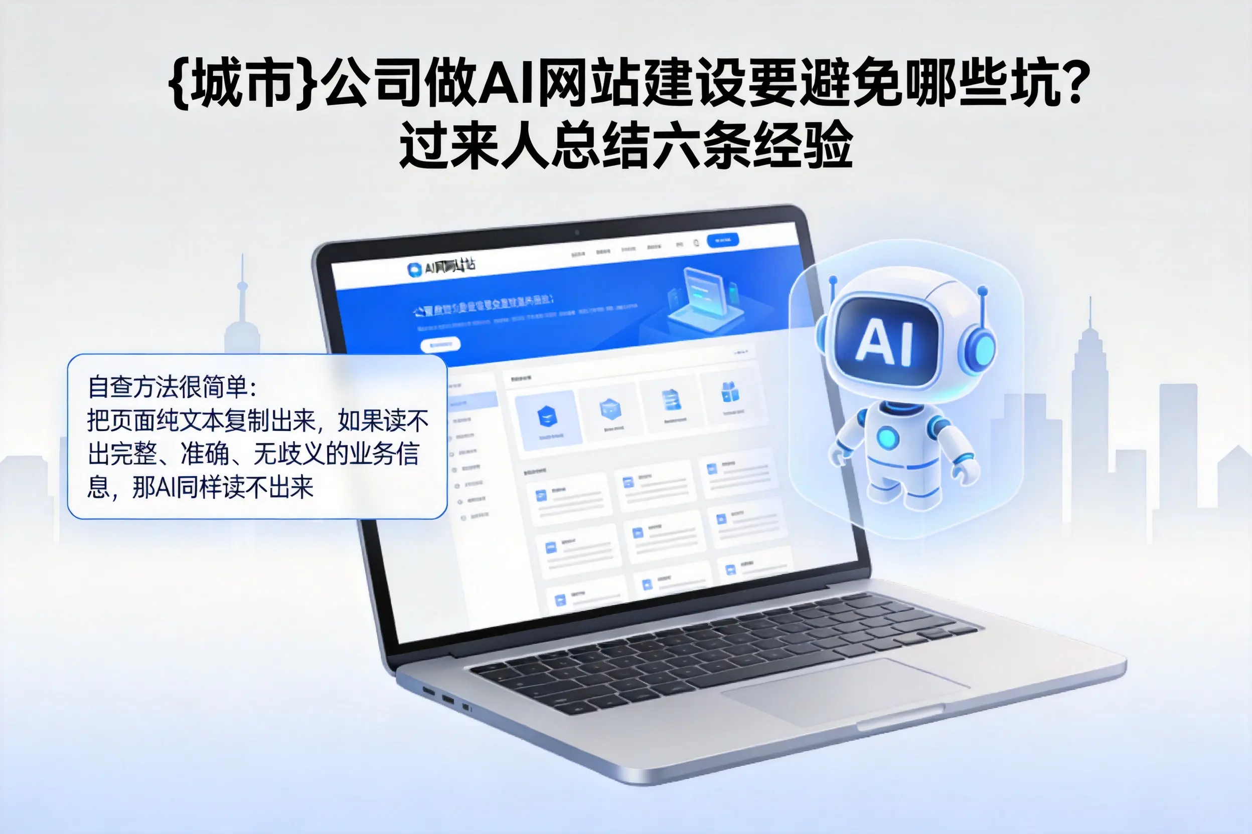 榆林公司做AI网站建设要避免哪些坑?过来人总结六条经验
