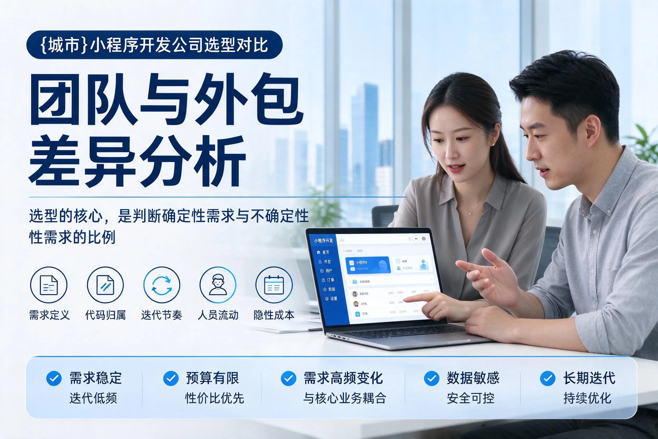 榆林小程序开发公司选型对比:团队与外包差异分析