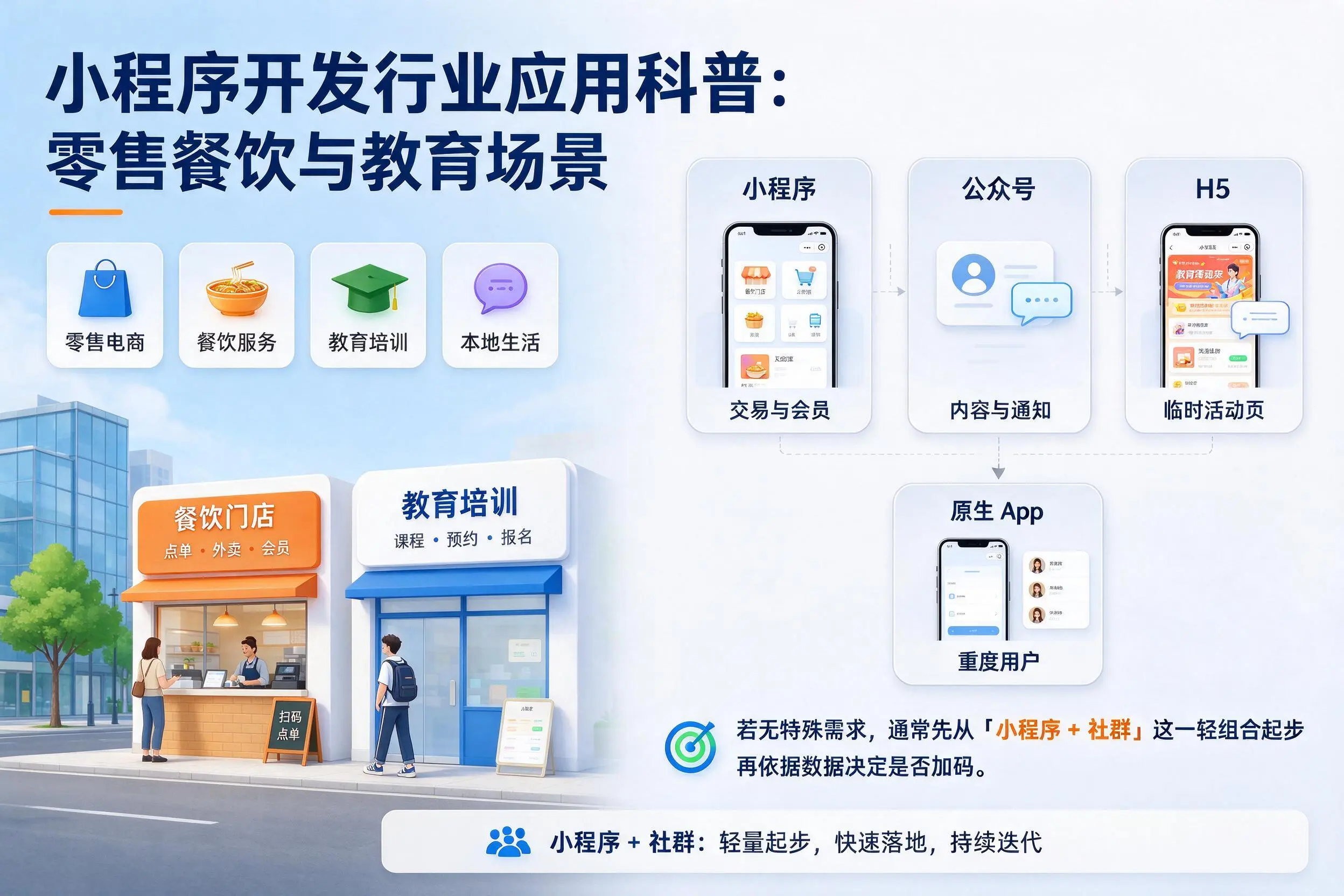 榆林小程序开发行业应用科普：零售餐饮与教育场景