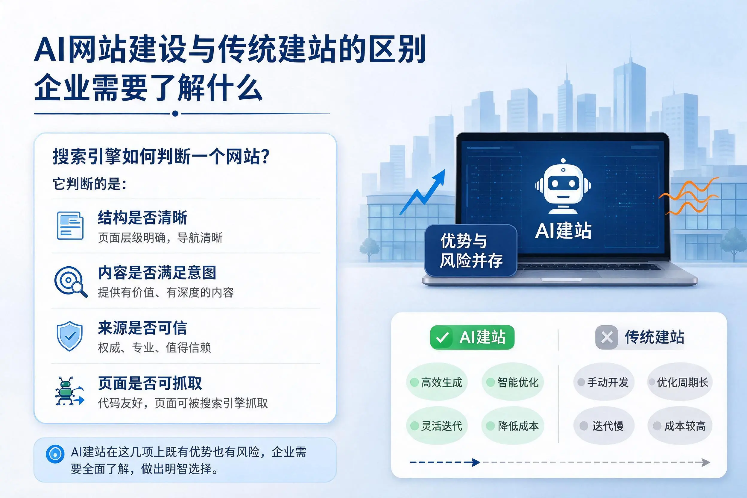 AI网站建设与传统建站的区别，榆林企业需要了解什么