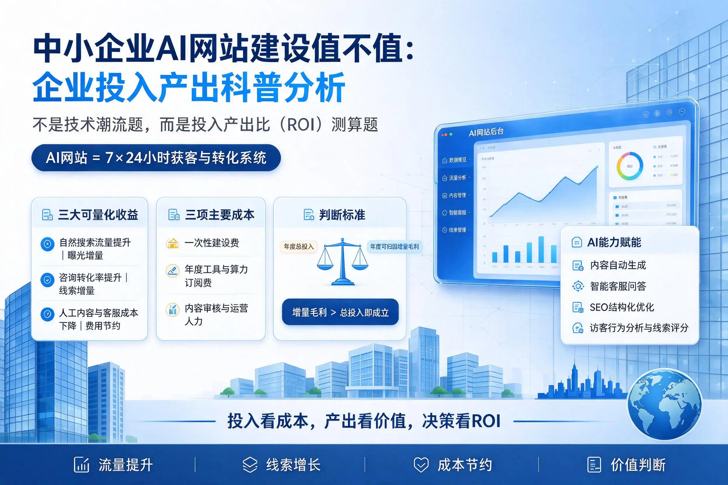 中小企业AI网站建设值不值：榆林企业投入产出科普分析