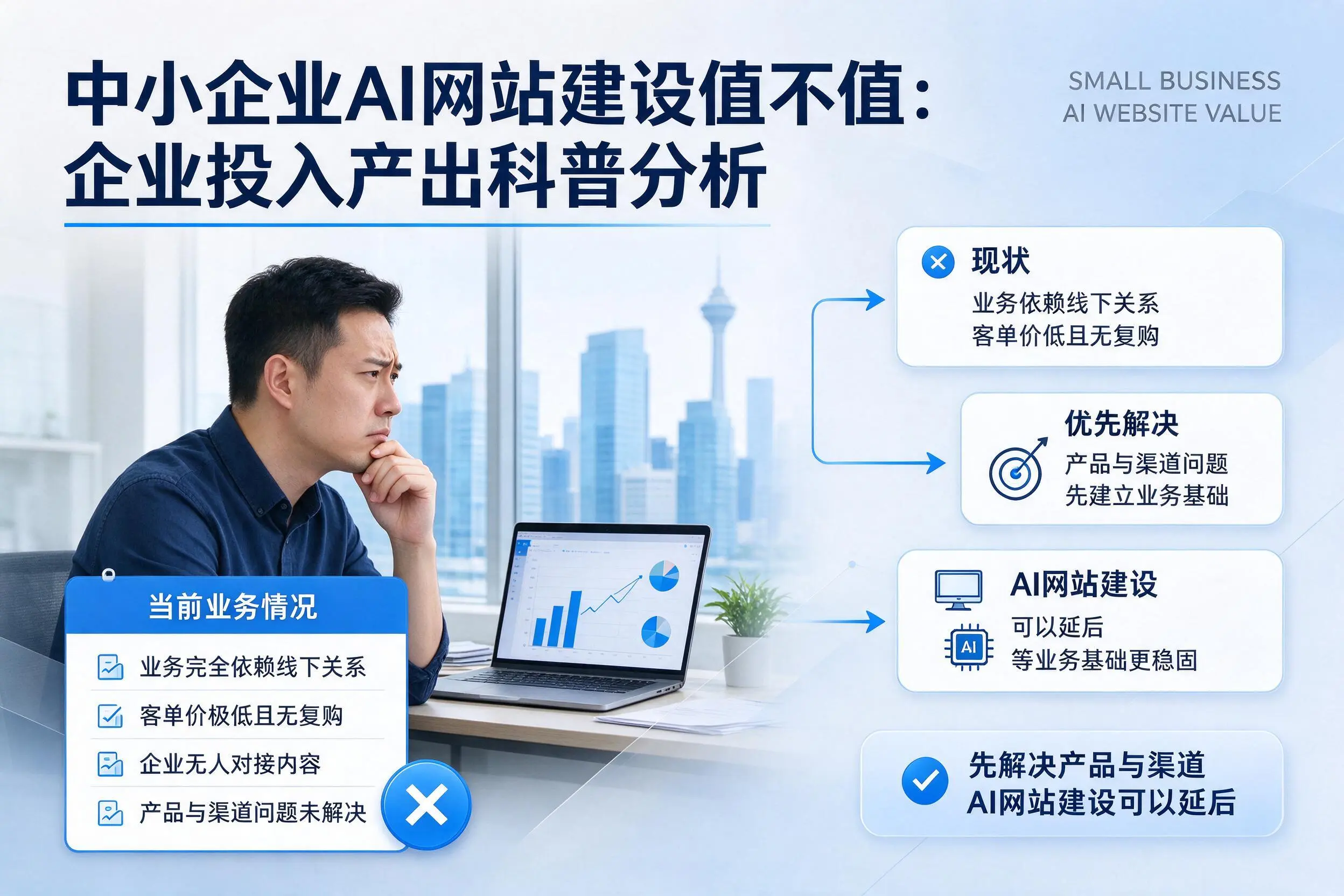 中小企业AI网站建设值不值：榆林企业投入产出科普分析