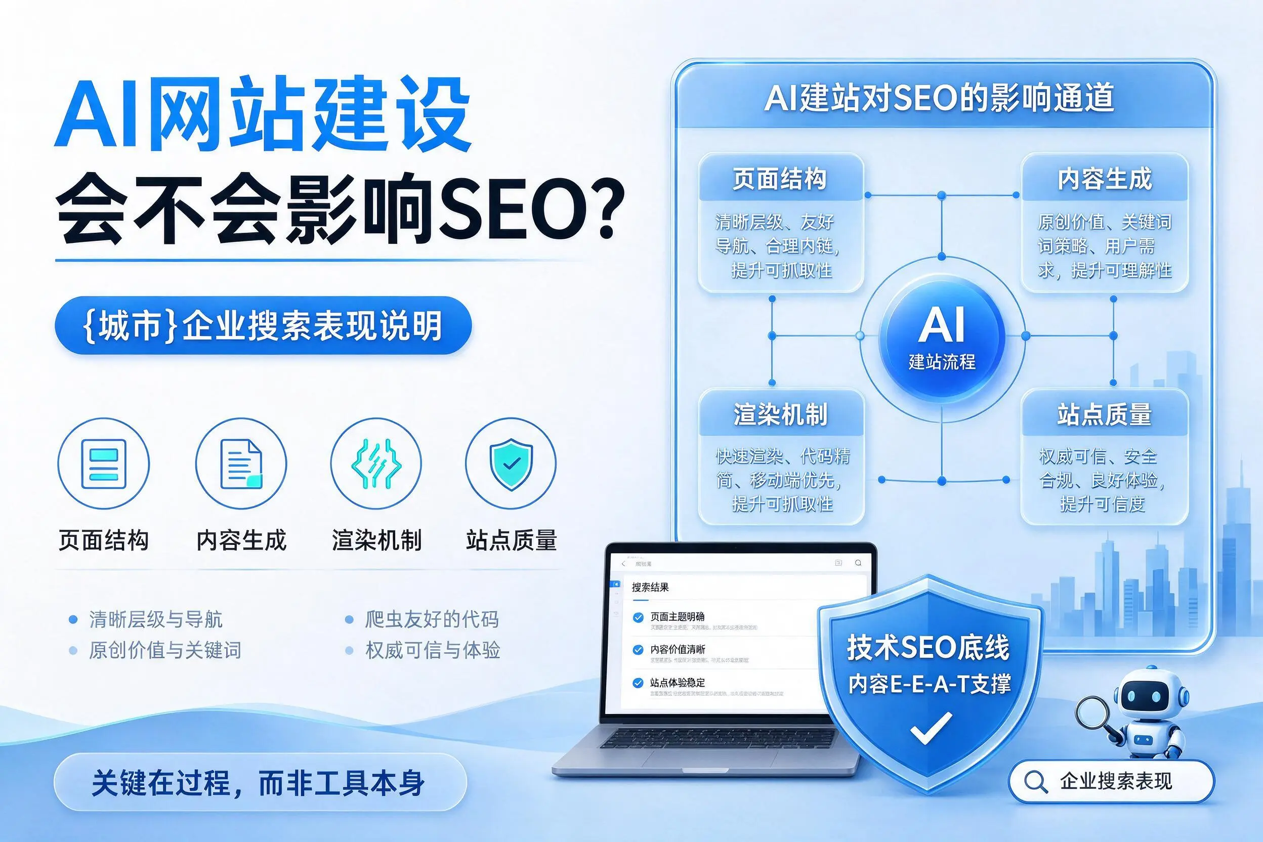 AI网站建设会不会影响SEO？榆林企业搜索表现说明