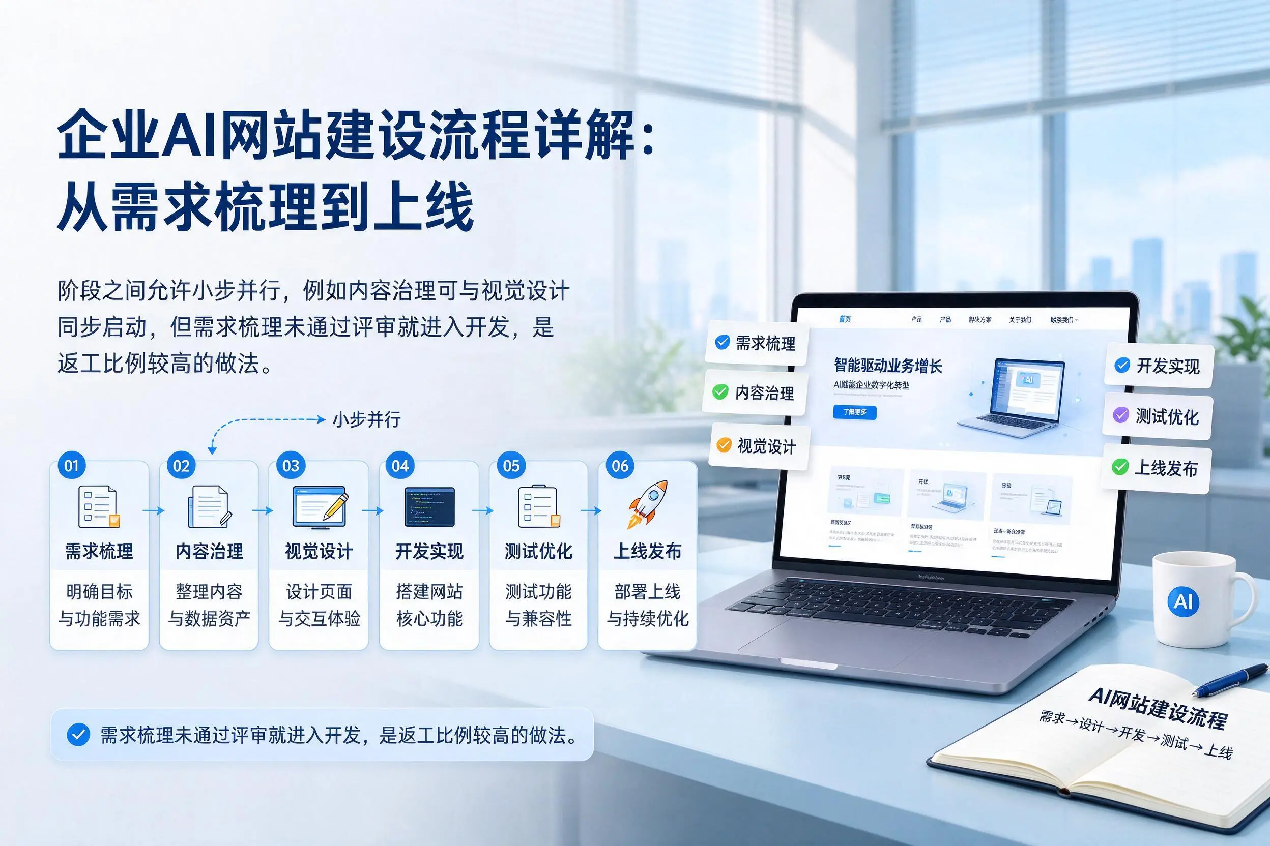 榆林企业AI网站建设流程详解：从需求梳理到上线
