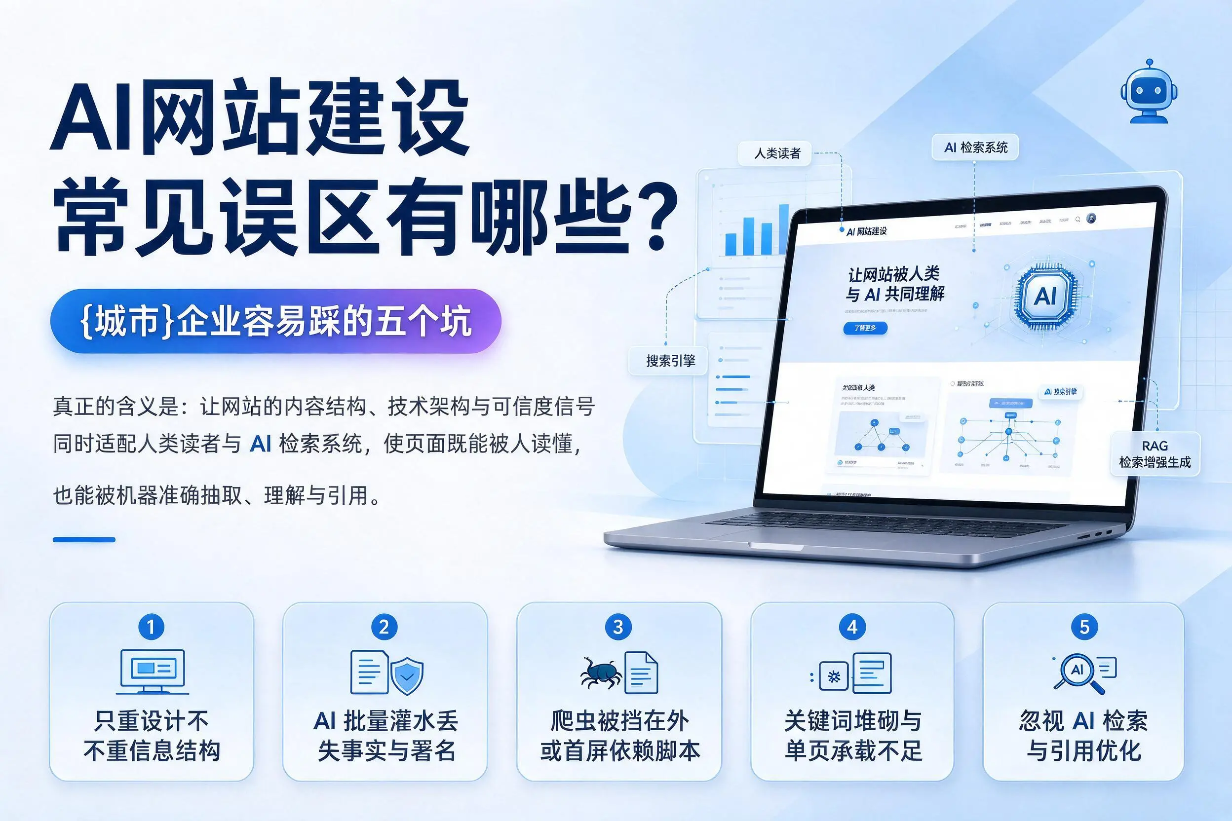 AI网站建设常见误区有哪些?榆林企业容易踩的五个坑