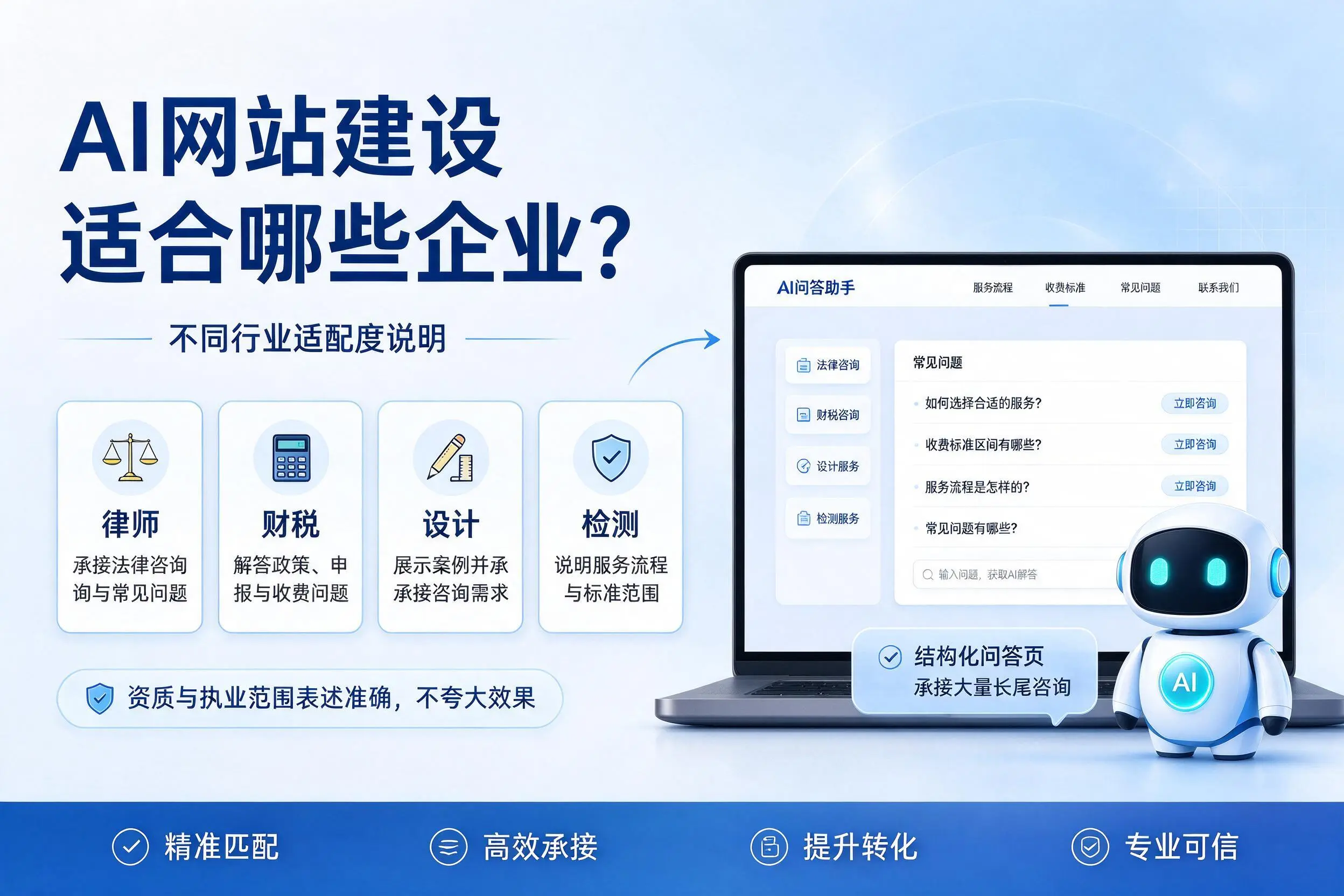 AI网站建设适合哪些企业?榆林不同行业适配度说明