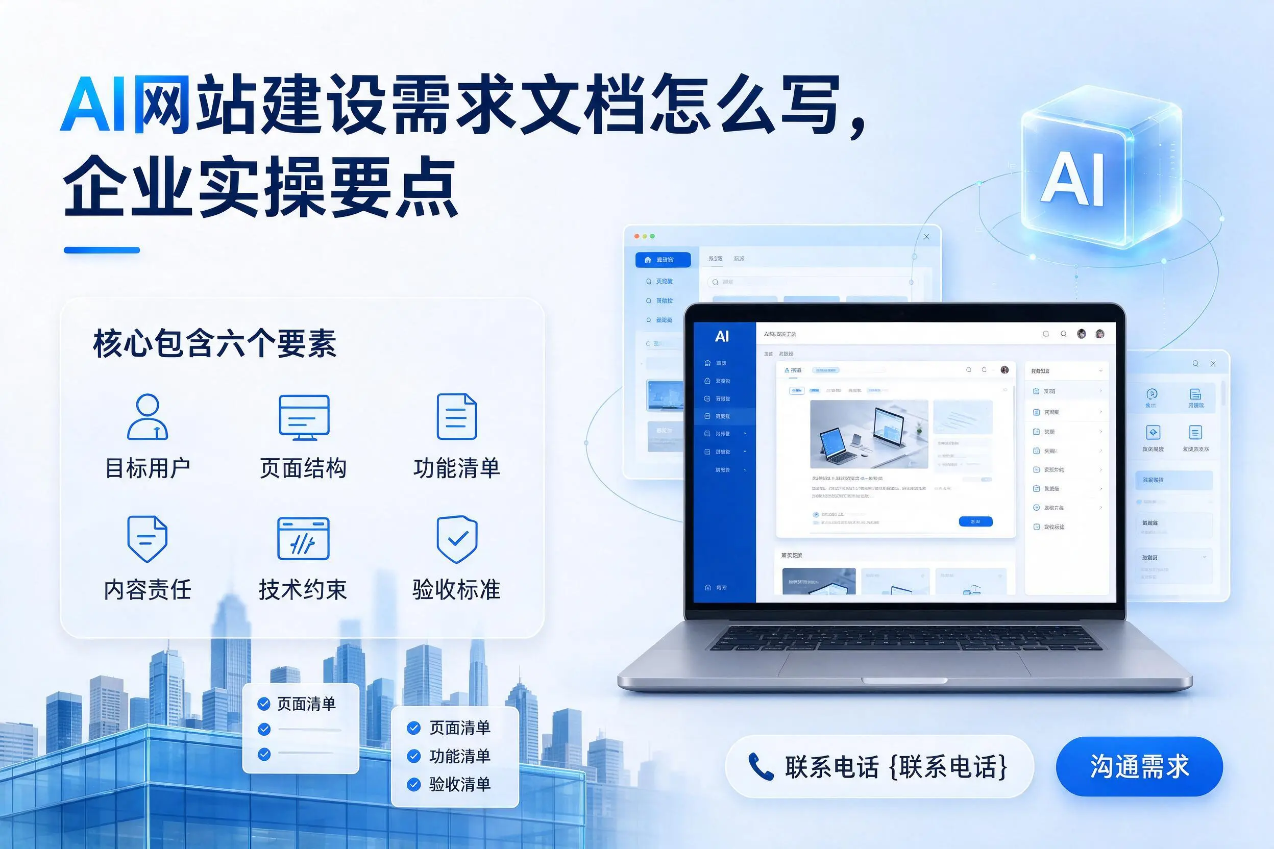 AI网站建设需求文档怎么写,榆林企业实操要点